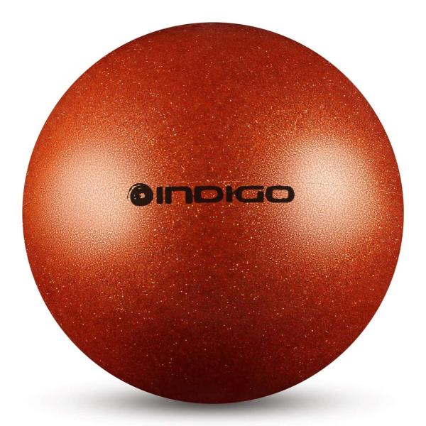 Мяч юниор блестящий металлик Индиго IN118 17 см (17 см, Оранжевый)