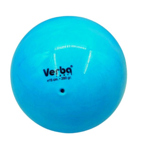 Мяч Verba Sport однотонный 15 см (Голубой мраморный)