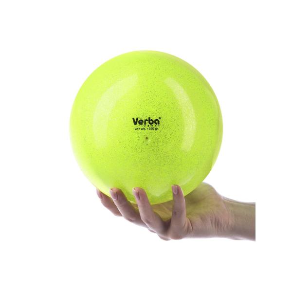 Мяч Verba Sport с блестками 17 см (Лимонный)