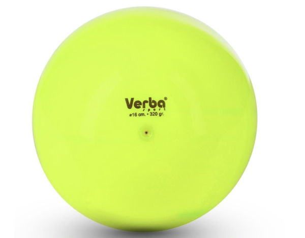 Мяч Verba Sport однотонный 16 см (Лимонный)