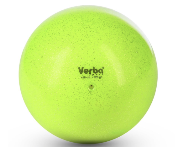 Мяч Verba Sport с блестками16 см (Лимонный)