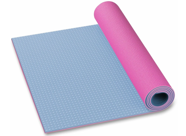 Коврик для йоги/фитнеса INDIGO IN258 (Голубой/розовый)